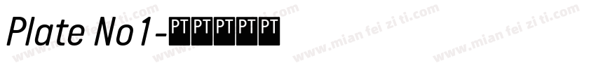 Plate No1字体转换